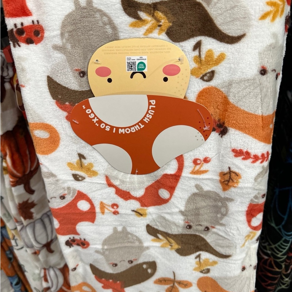 Autumn Animal Print Plush Throw